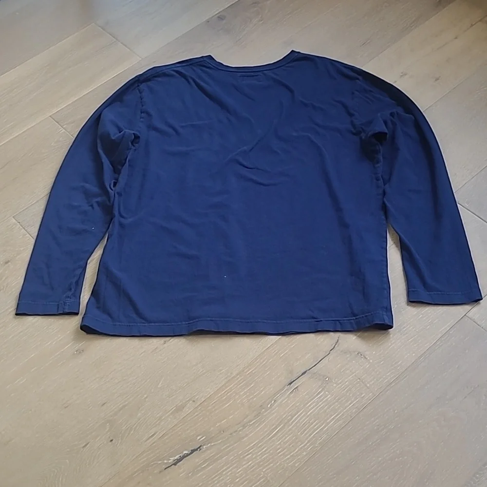 Polo by Ralph Lauren Shirt Men's Large Blue Long Sleeve 100% Cotton Crew Neck
